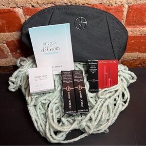 Armani NIB trial size set GIFTABLE! 😍💄💋👁️ mascara lip crema nera !!!